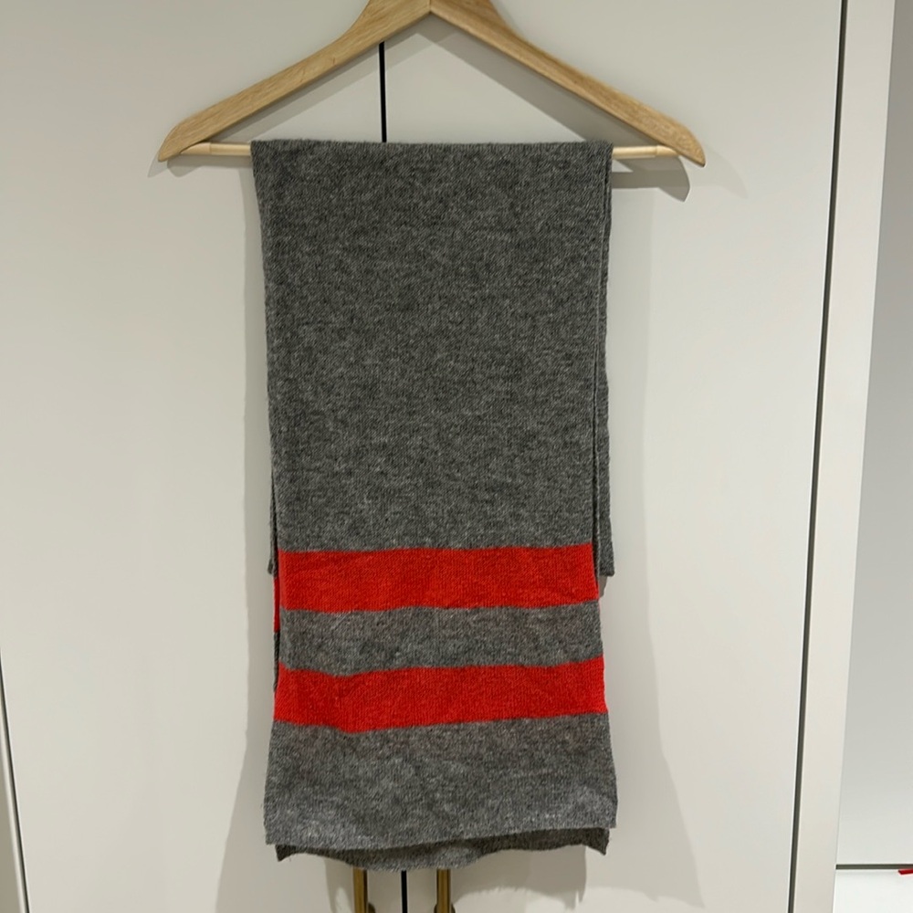Cashmere scarf grey and pink